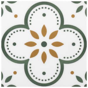 7.87 in. x 7.87 in. PVC Peel and Stick Backsplash, Floor and Wall Tile for Kitchen and Bathroom, Green (10-Pack)