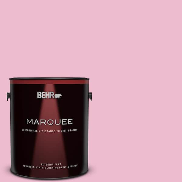 BEHR MARQUEE 1 gal. #P130-2A Dainty Pink Flat Exterior Paint & Primer