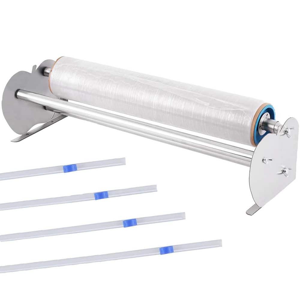 4.54 lb. 24 x 6.5 x 6.5 in. Stainless Steel Stretch Film Dispenser Packing Machine with Slide Cutters and Fixing Screws price history on PriceWatchPro