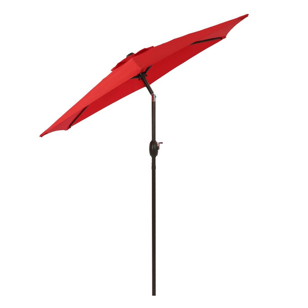7.5 ft. x 7.5 ft. 50 Plus UPF Crank Tilt Aluminum Patio Market Umbrella wit
