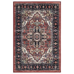 Eden Collection Antique Medallion Rust 2 ft. x 3 ft. Machine Washable Traditional Indoor Area Rug
