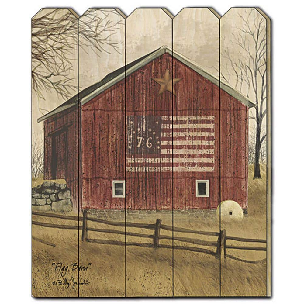 HomeRoots Charlie Flag Barn 1-Unframed Graphic Print Home Art Print 20 ...