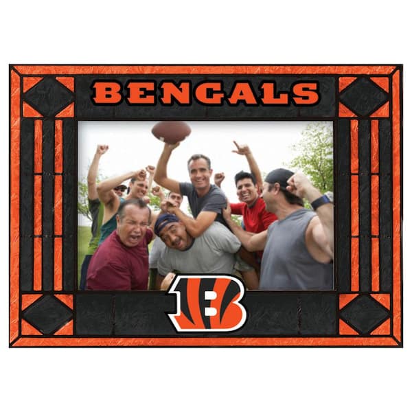 The Memory Company NFL - 4 in. X 6 in. Gloss Multi Color Horizontal Art Glass Picture Frame - Bengals