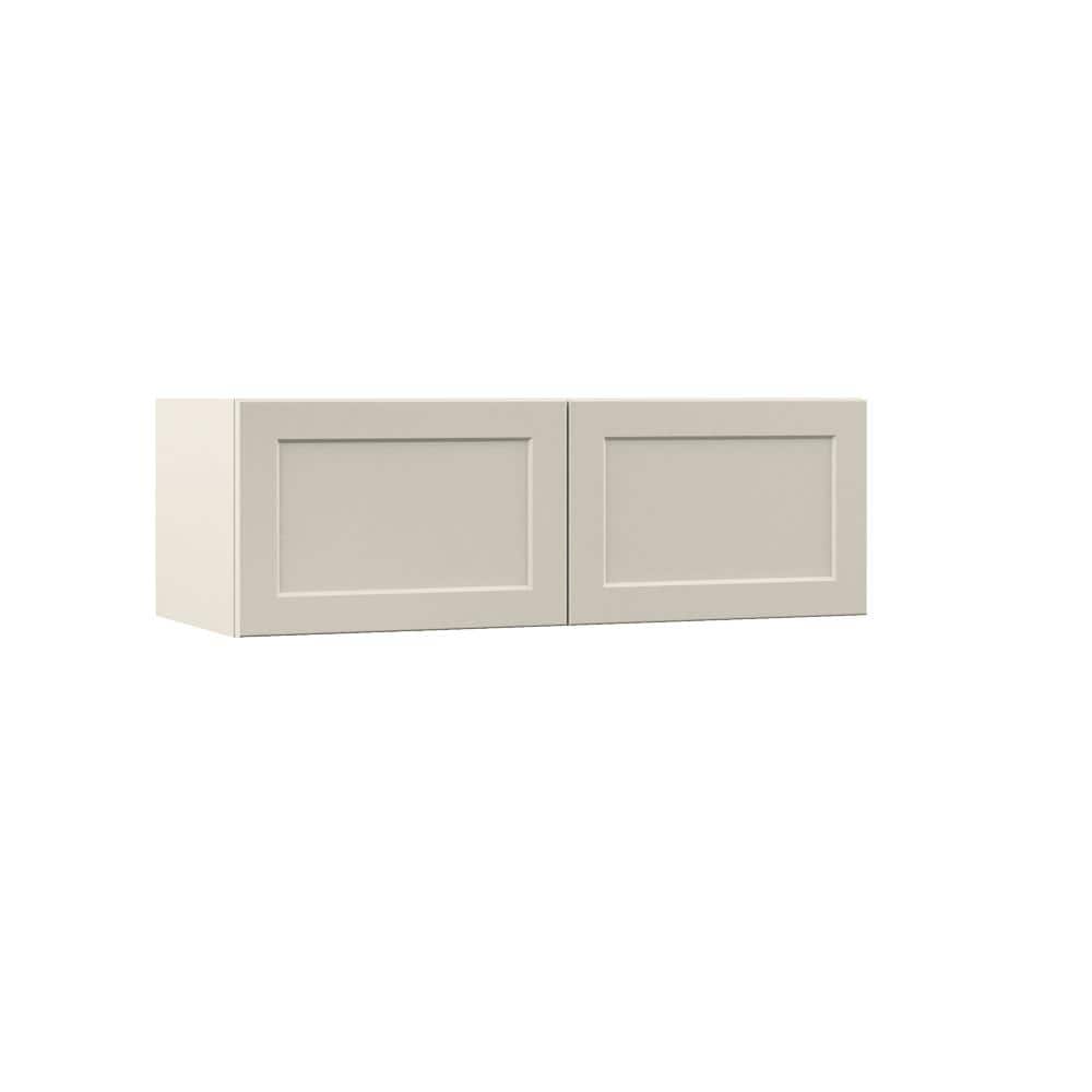 Designer Series Melvern 36 in. W x 15 in. D x 12 in. H Assembled Shaker Deep Wall Bridge Kitchen Cabinet in Cloud price history on PriceWatchPro