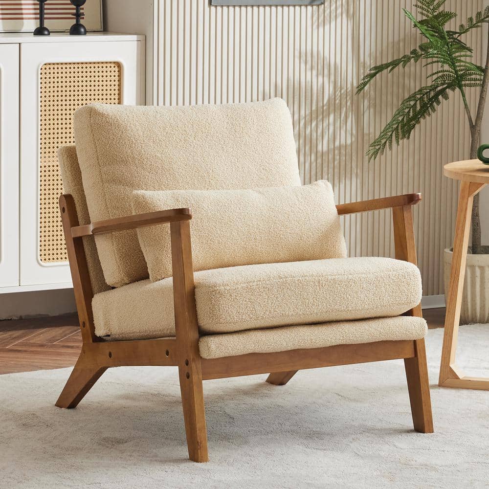 Karl home Khaki Arm Chair with Wide Armrest K1G98000062 The Home