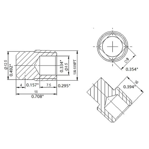 1/4 in. MIP Brass Plug Fitting
