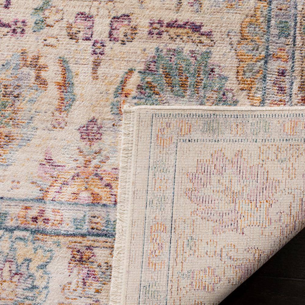 Elegance Blue Floral Hand-Knotted Viscose Area Rug