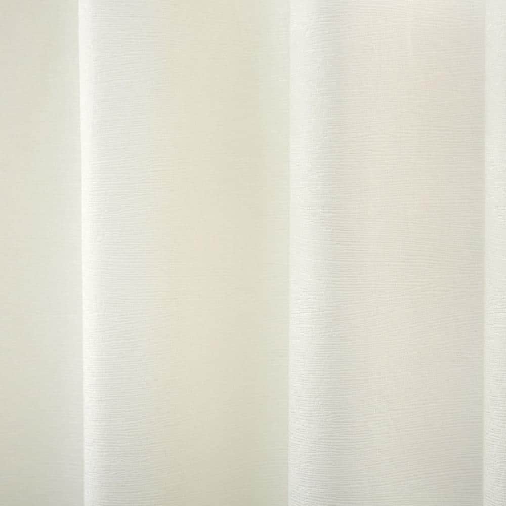 Vanilla Textured Sateen Room Darkening Grommet Top Curtain Panels, 96" x 52"