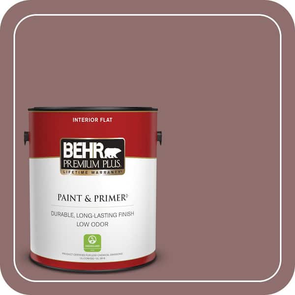 BEHR PREMIUM PLUS 1 gal. #MQ1-47 Touch of Class Flat Low Odor Interior Paint & Primer