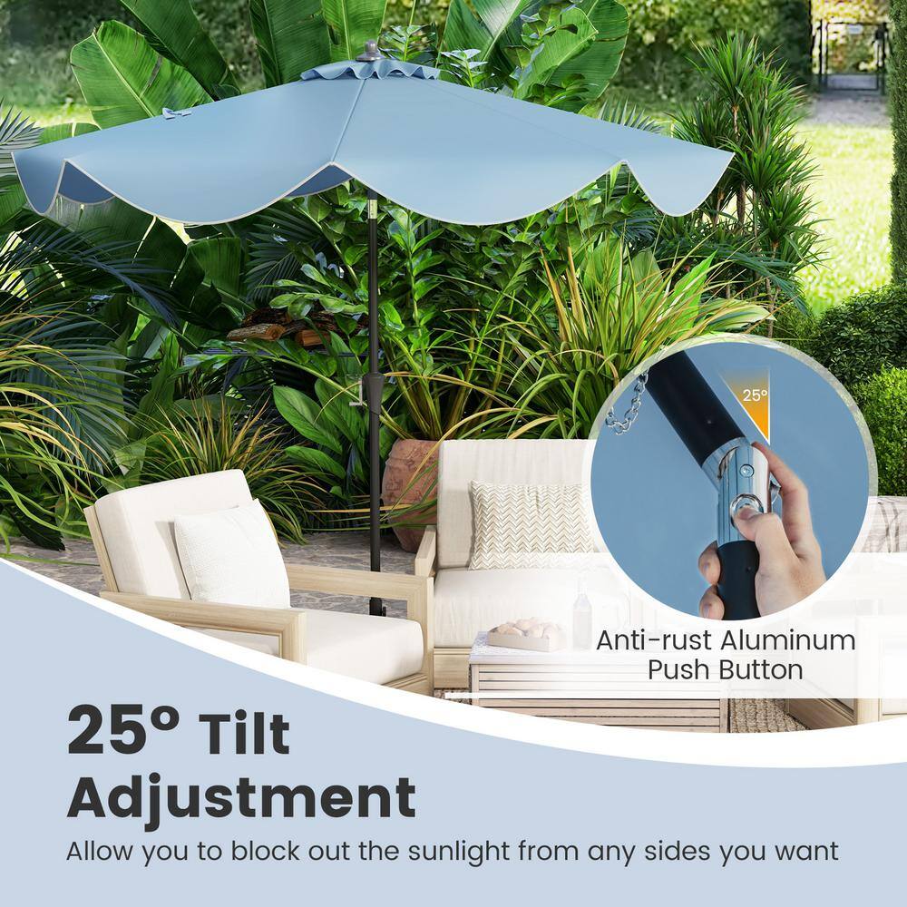 Navy 9 ft Patio Umbrella with Crank Handle and Tilt
