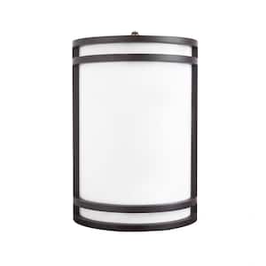 LEDPAX Outdoor Wall Sconce Tune able Integrated LED In Black With White Lens