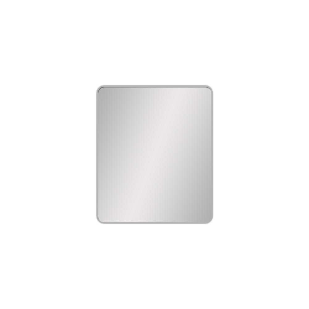 Brushed Nickel 24 in. W x 36 in. H Rectangle Metal Framed Mirror Modern Des