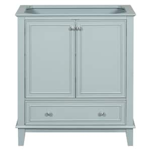 29.50 in. W x 17.80 in. D x 33.80 in H Bath Vanity Cabinet without Top in Green with Doors and Drawer