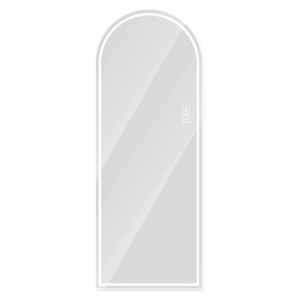 21" W x 65" H. Rectangular Frameless LED Full Length Mirror Standing or Wall-Mounted-Brightly Bathroom Vanity Mirror