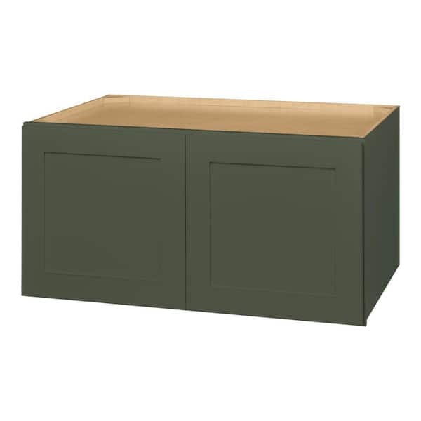 Avondale 36 in. W x 24 in. D x 18 in. H Ready to Assemble Plywood Shaker Wall Bridge Kitchen Cabinet in Fern Green
