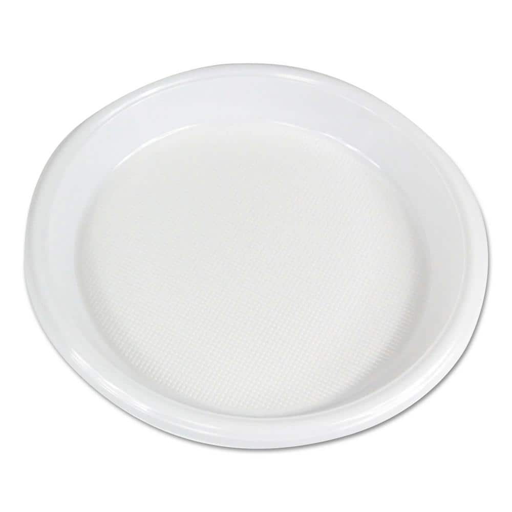 Stock Your Home 9-Inch Paper Plates Uncoated, Everyday Disposable Plates 9  Paper Plate Bulk, White, 500 Count 9 Inch - Five Hundred Count