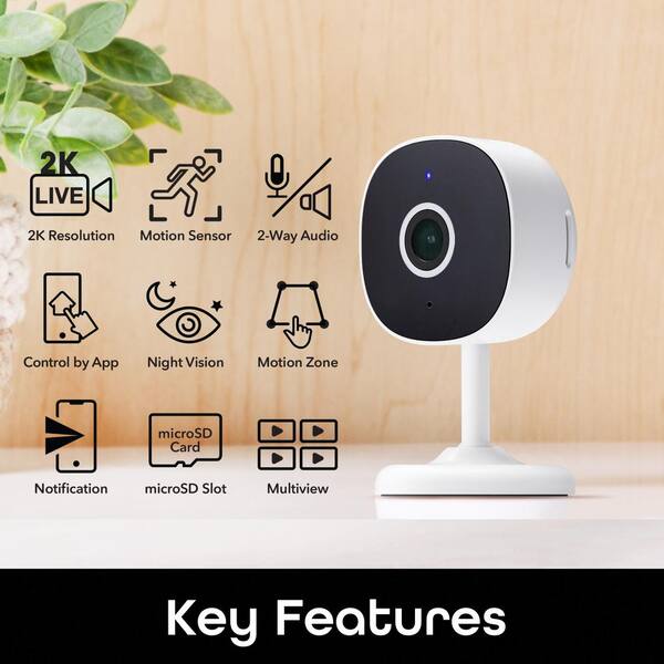 thumbnail image 2 of Geeni LOOK 1080p HD Smart Wi-Fi Security Camera System With Night Vision Motion Detection 2-Way Audio No Hub Required (2-Pack) GN-CW028-999 - The Home Depot 2 of 14