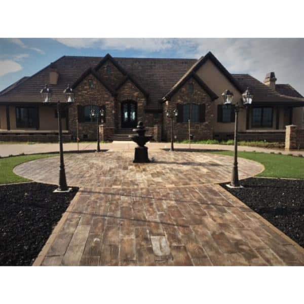 Natural Concrete Products Co - 75 sq. ft. Barnwood Plank Patio-On-A-Pallet Paver Set in Brown