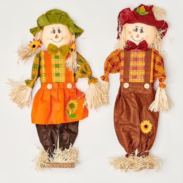 Unbranded 24 in. Standing Scarecrow (Set of 2)