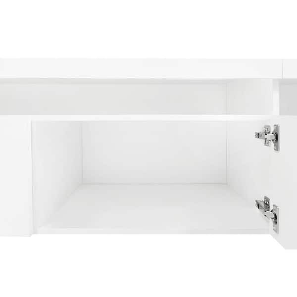 Harper & Bright Designs White TV Stand Fits TV's up to 100