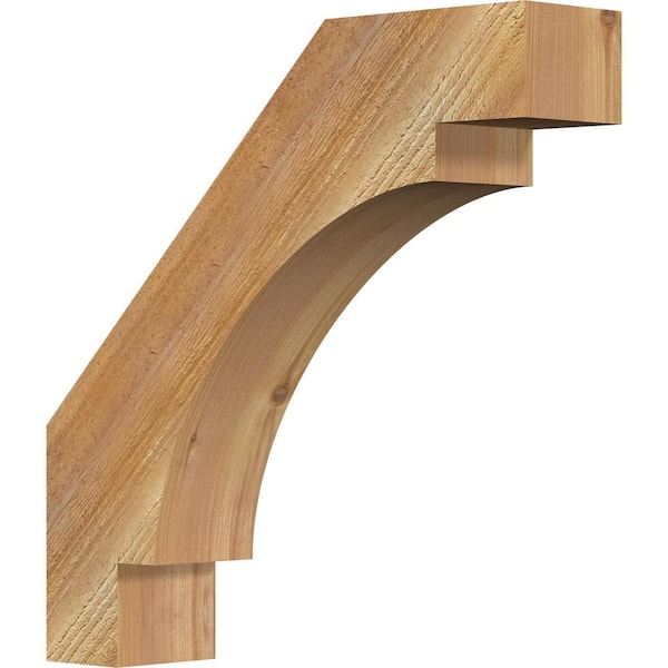 Ekena Millwork 4"W x 18"D x 18"H Merced Rough Sawn Knee Brace, Western Red Cedar