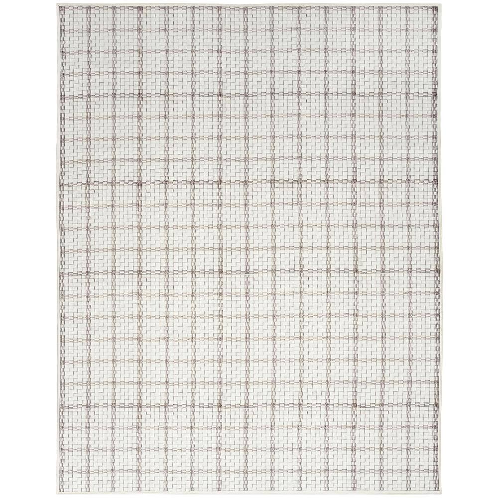 Nourison Washables Ivory 5 ft. x 7 ft. Geometric Contemporary Area Rug