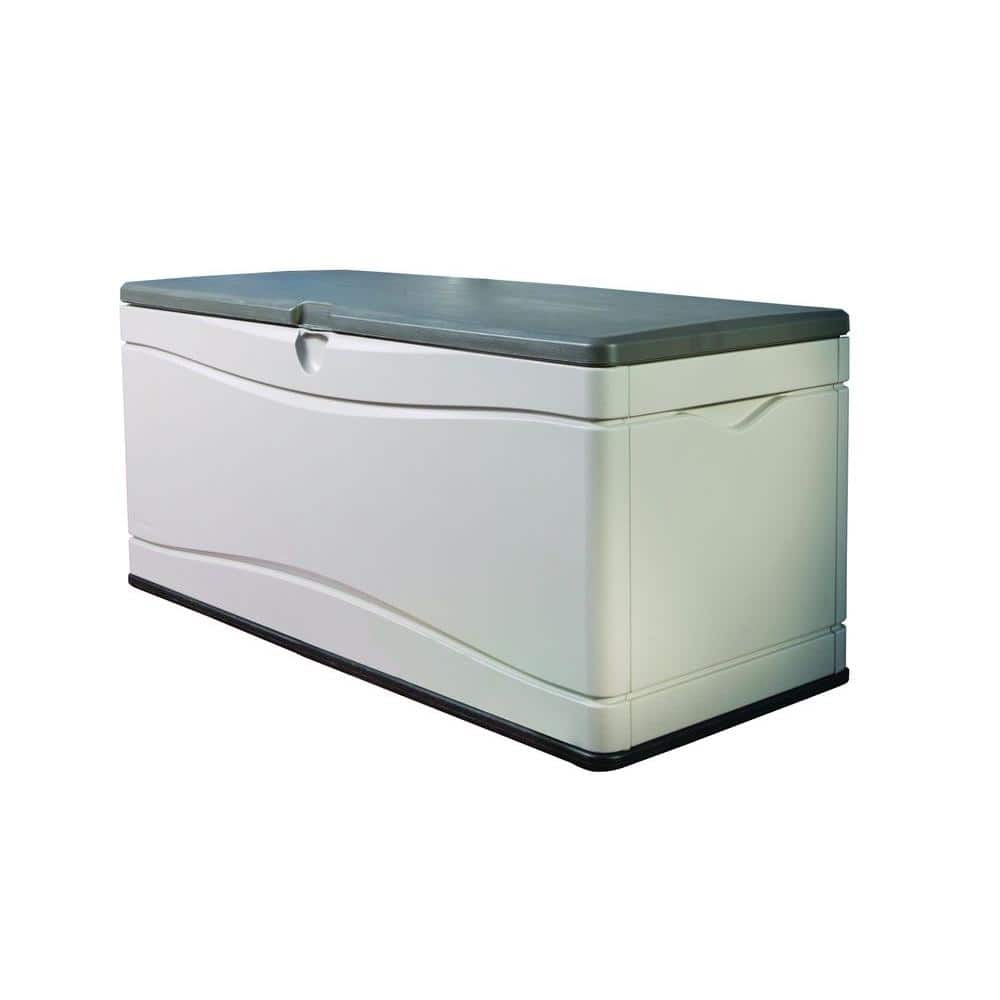 Lifetime 60186 Heavy-Duty Outdoor Storage Deck Box, 116 Gallon, Desert  Sand/Brown