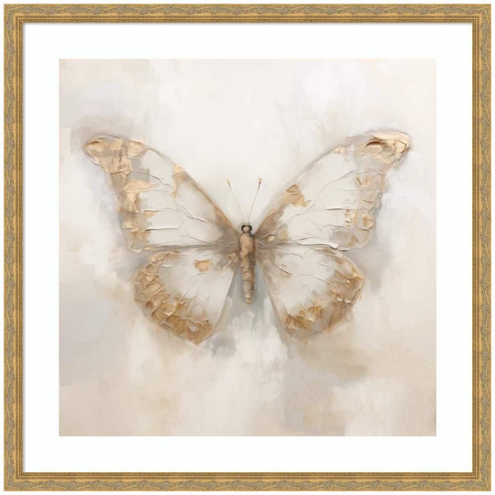 "Mila ""Butterfly Neutral 2"" by The Creative Bunch Studio Abstract Framed Art Print 26 in. x 26 in." price history on PriceWatchPro