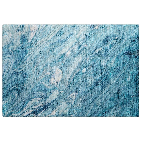 Dream Shag Premium Machine Washable Abstract ADS640 Sky 2 ft. x 3 ft. Accent Rug