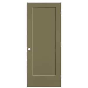 32 in. x 80 in. 1-Panel Lincoln Park Left-Hand Hollow Core Truly Olive Molded Composite Single Prehung Interior Door