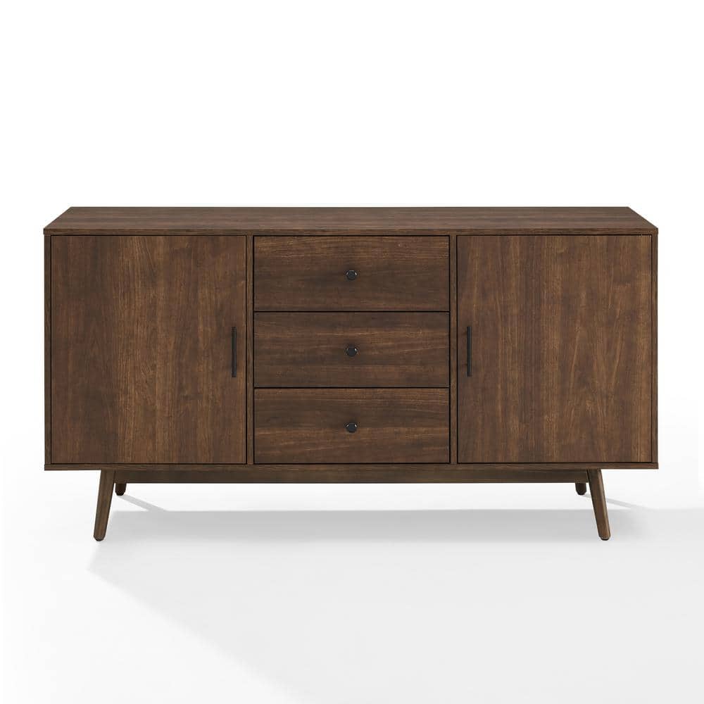 Lucas Walnut Mid-Century Modern Sideboard with Drawers