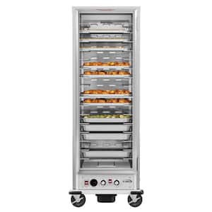 33.4 in. Commercial Glass-Door Insulated Heated Holding/Proofing Cabinet with Wire Racks in Silver Buffet Server