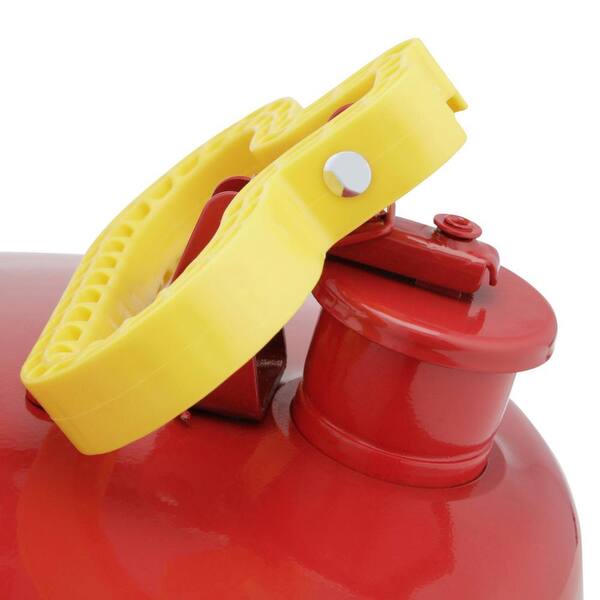5 Gal Capacity Gasoline Safety Can with Funnel Red Galvanized Steel Type I 