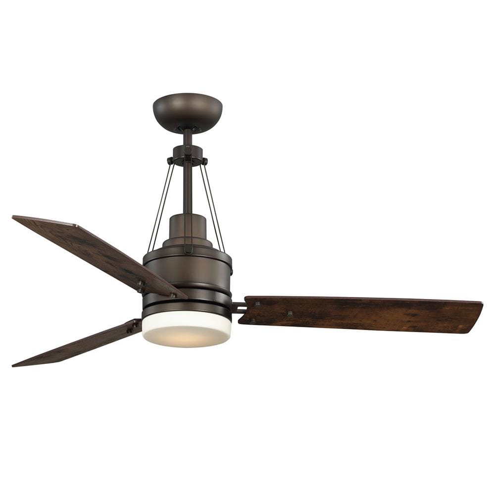 Kathy Ireland Highpointe 54in Indoor Oil Rubbed Bronze Ceiling Fan with Remote Control and LED Light