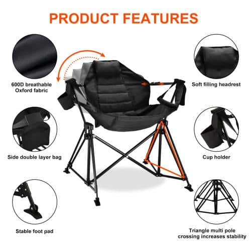 Misopily 3.55 ft. Portable Hanging Outdoor Folding Hammock