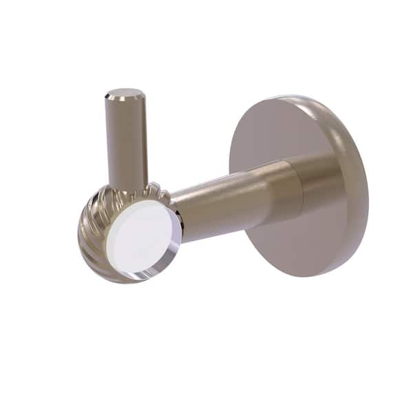 Allied Brass Clearview Collection J-Hook Robe/Towel Hook with Twisted Accents in Antique Pewter