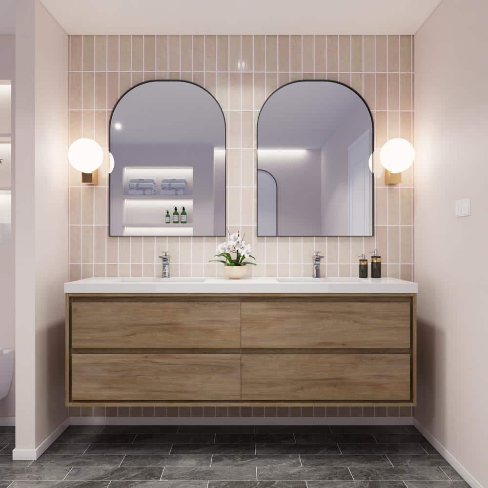 w#bdq♡ ARIEL Hepburn 72 in. W x 22 in. D x 36 in. H Double Sink