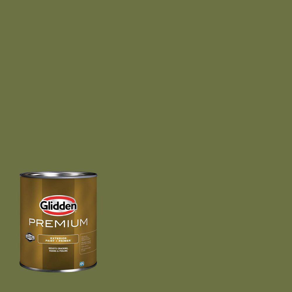 Glidden Premium 1 qt. PPG1122-7 Oakmoss Semi-Gloss Exterior Latex