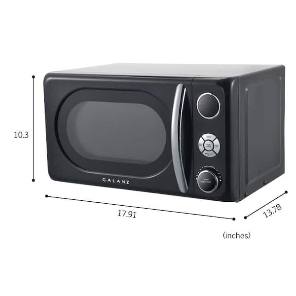 Galanz 1.1 cu. ft. Retro Countertop Microwave in Black GLCMKZ11BKR10 - The  Home Depot