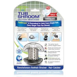 1.25 in. - 2 in. Bathtub Drain Protector Hair Catcher Stainless Steel Finish