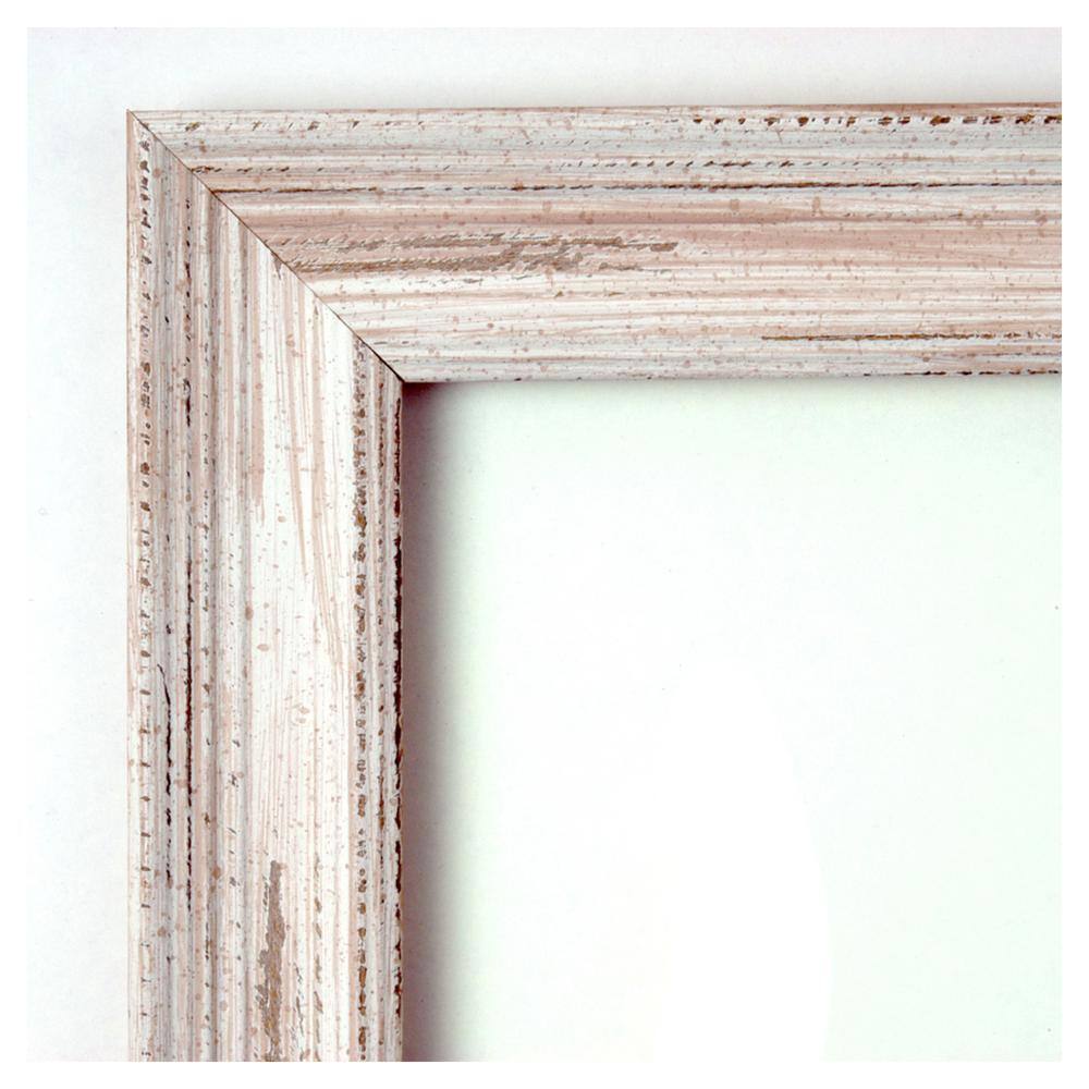 Alexandria White Wash Narrow Framed Grey Magnetic Board 24x18
