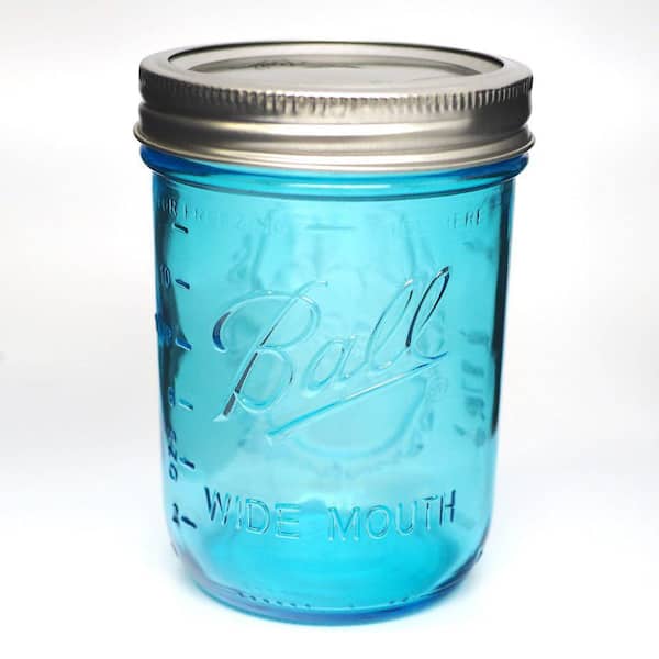 16 oz Ball Mason Jar Mug Glass Water Bottle Top Reusable Drinking w/ Handle  New
