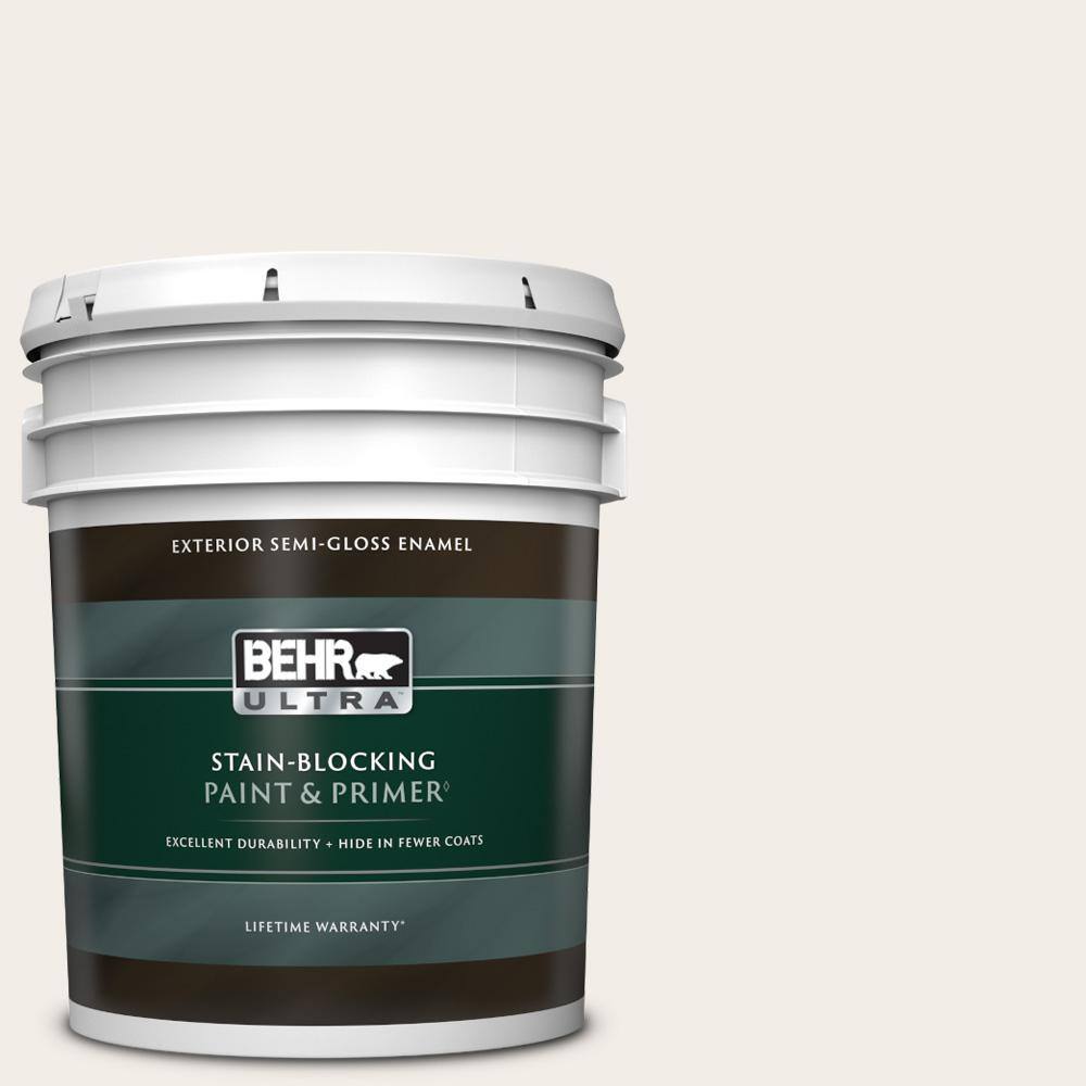 BEHR ULTRA 5 gal. RDW10 New House White SemiGloss Enamel Exterior