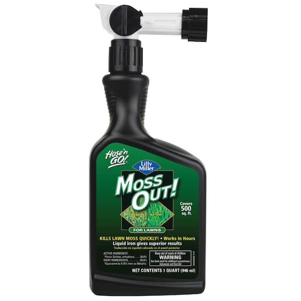 Moss Out! Hose'n Go 32 oz. 500 sq. ft. Lawn Moss Killer Ready-To-Spray Dry Fertilizer