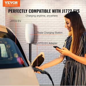 Tesla Charging Adapter 48 Amp 240-Volt EVs Charger with Anti-Drop Lock for Tesla Wall Connector Market