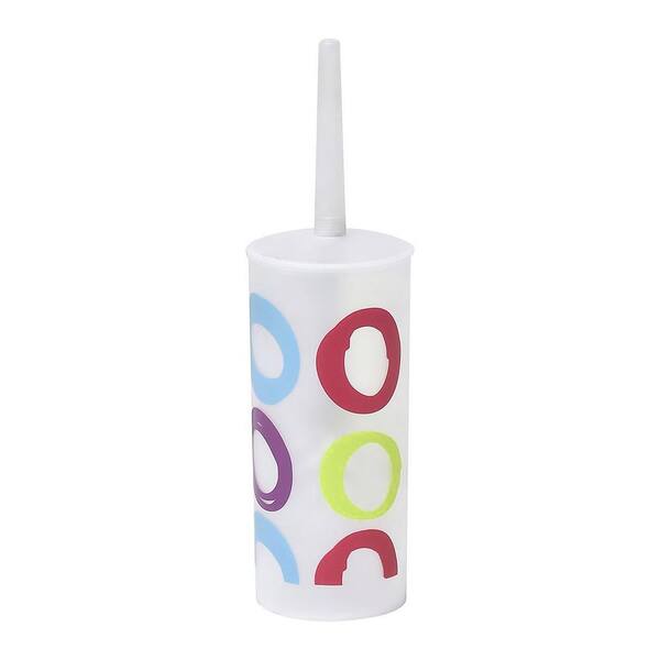 EVIDECO French home goods Pop Toilet Brush and Holder - Decorative Plastic Bathroom Accessory