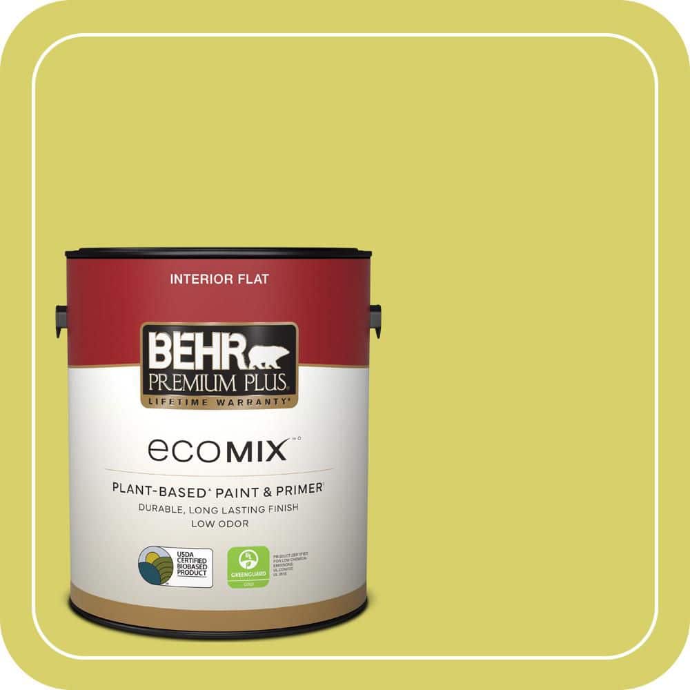1 gal. #P340-4 Lime Tree Flat EcoMix Plant-Based Interior Paint & Primer price history on PriceWatchPro