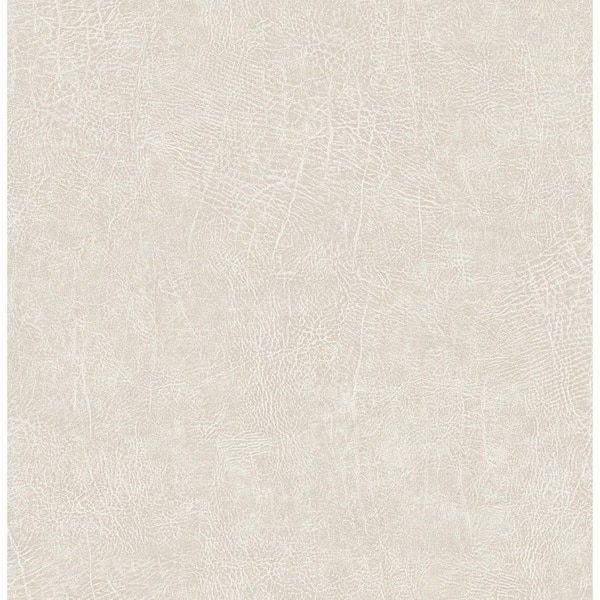 30.75 sq. ft. Rice Paper Rio Vista Faux Leather Vinyl Peel and Stick Wallpaper Roll