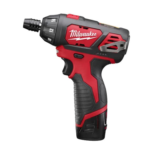 M12 12-Volt Lithium-Ion Cordless 1/4 in. Hex Screwdriver Kit with Two 1.5Ah Batteries, Charger and Tool Bag M12 12-Volt Lithium-Ion Cordless 1/4 in. Hex Screwdriver Kit with Two 1.5Ah Batteries, Charger and Tool Bag