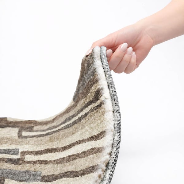 Dream Shag Premium Machine Washable Abstract ADS78 Earth 8 ft. x 10 ft. Area Rug